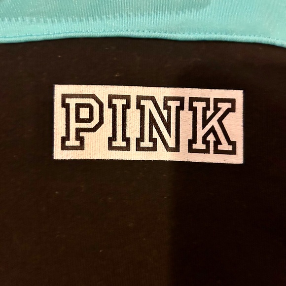 Victoria's Secret PINK Black and Teal Zip-Up. Excellent condition. - Picture 4 of 5